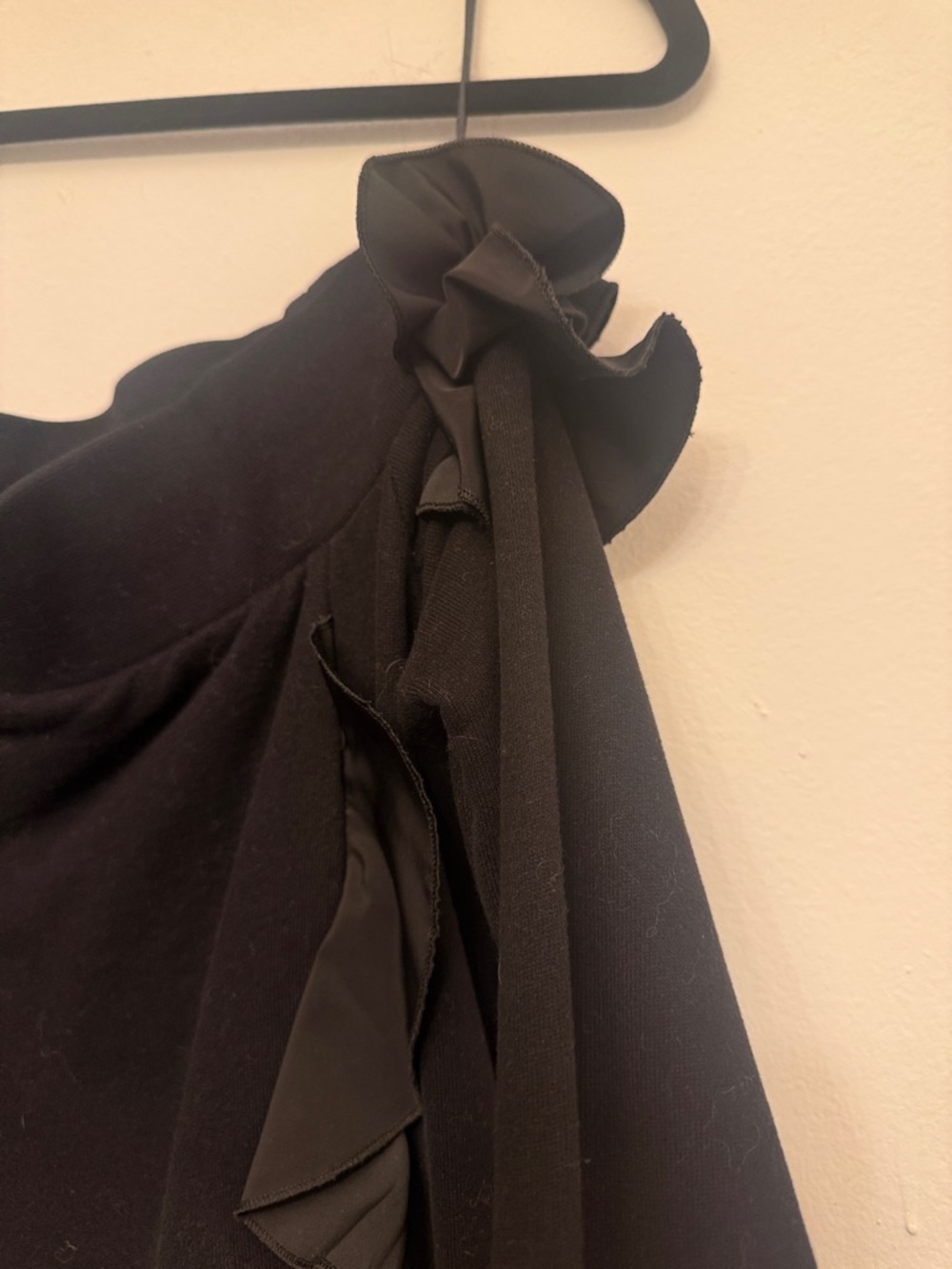 Pinko Black Off-Shoulder Ruffle Dress - Picture 3 of 5